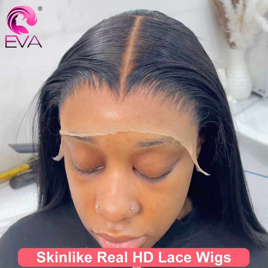 Hd Lace Frontal Wig Human Hair Pre Plucked - إيفا الشعر الجزء العميق HD الدانتيل