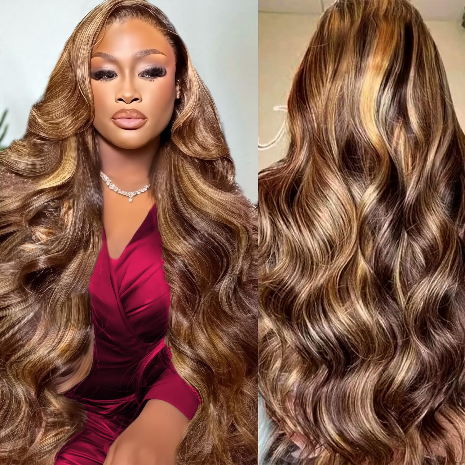 باروكة شعر بشري مموج عالي الجو - مراجعة Human Hair Wigs وسعره