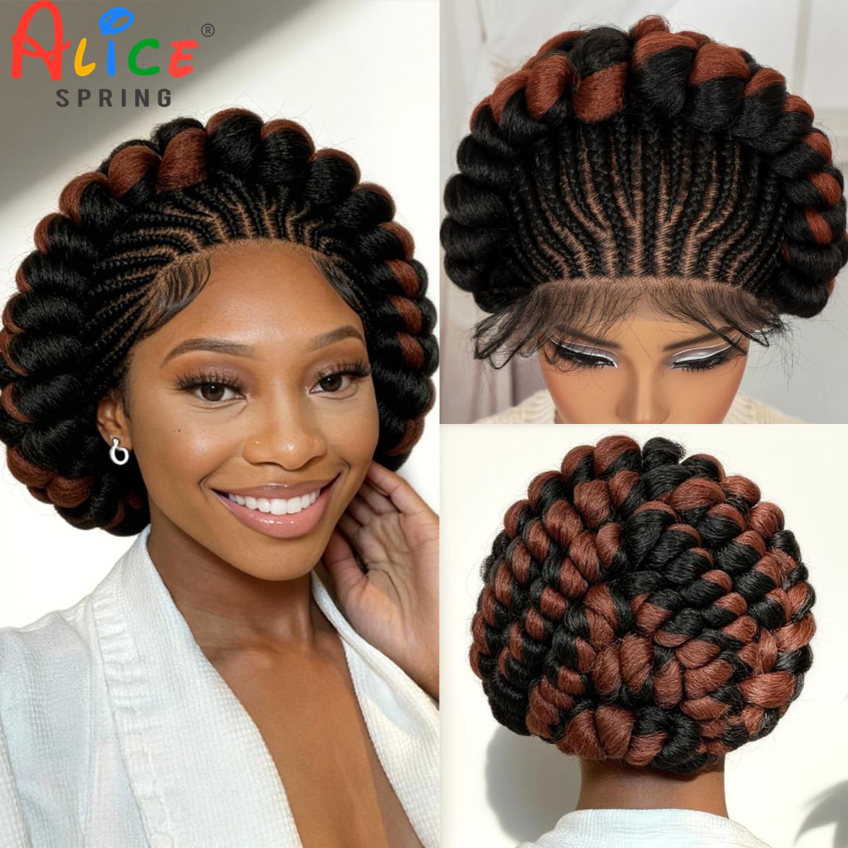 كورنو شعر مستعار مضفر الاصطناع - مراجعة Synthetic Braided Wigs For Black Women وسعره