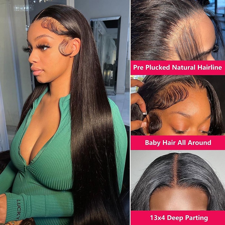 شعر مستعار بشري طبيعي مستقيم ب - مراجعة Lace Front Wigs وسعره
