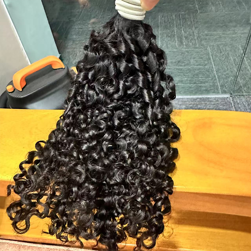 لا لحمة السائبة البورمية مجعد  - مراجعة Water Wave Bulk Human Hair For Braiding وسعره