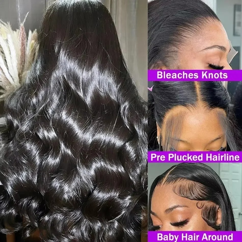 40 بوصة الجسم موجة خصلات الشعر - مراجعة Hd Lace Frontal Wig Human Hair Pre Plucked وسعره