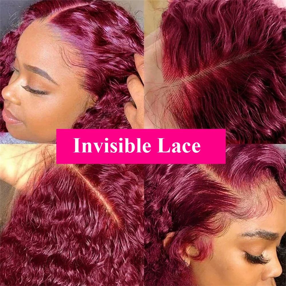 بورجوندي 99J موجة عميقة قصيرة  - مراجعة Glueless Wear And Go Human Hair Wig وسعره