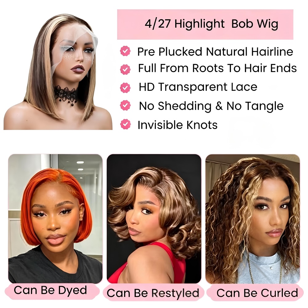 شعر مستعار بوب قصير من الشعر ا - مراجعة Glueless Wear And Go Human Hair Wig وسعره