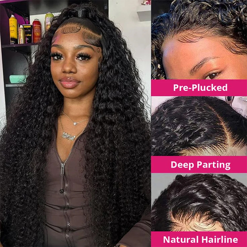 شعر مستعار بشري مموج عميق، شعر - مراجعة Lace Front Wigs وسعره